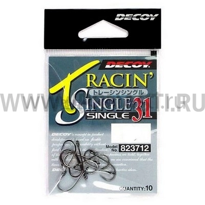 Крючки одинарные Decoy Tracin Single 31, #6