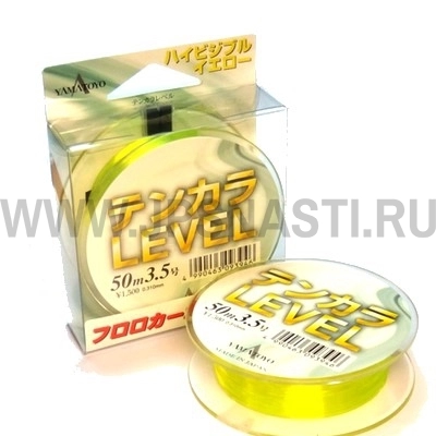 Шнур для тенкары Yamatoyo Tenkara Level #3, 50 м, 100% флюорокарбон, ярко-желтый