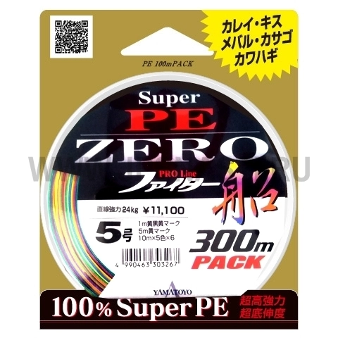 Плетеный шнур Yamatoyo Super PE Zero Fighter 10х5 х4, #5, 300 м, многоцветный