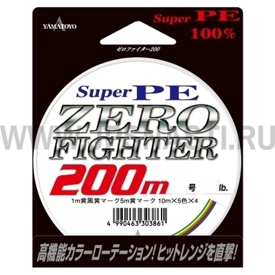 Плетеный шнур Yamatoyo Super PE Zero Fighter 10х5 х4, #2, 200 м, многоцветный