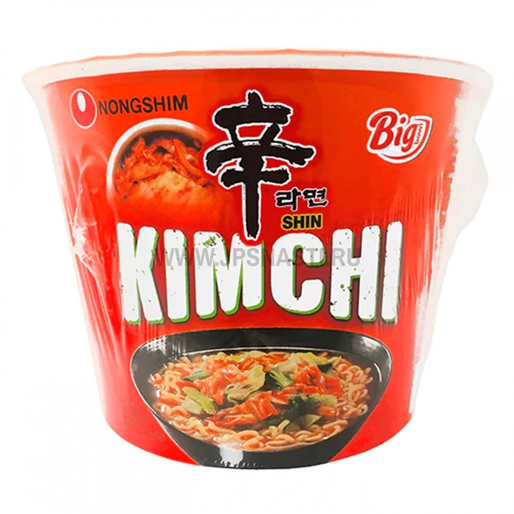 Лапша быстрого приготовления Nongshim Big Bowl, со вкусом кимчи, 112 гр