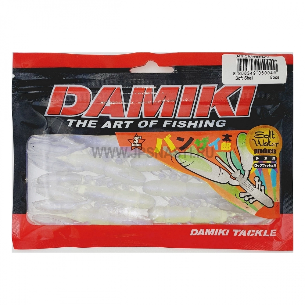 Силиконовые приманки Damiki Air Craw 3", 432