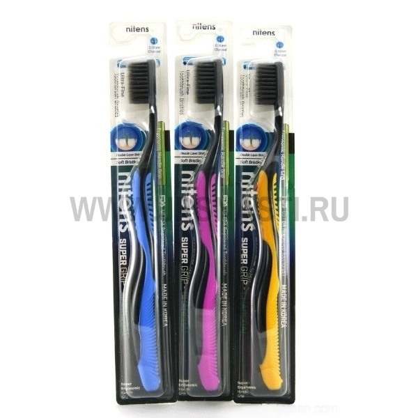 Зубная щетка Dental Care Charcoal Nano Silver Toothbrash, средняя жесткость и мягкая