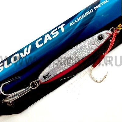 Пилькер Moncross Slow Cast, 20 гр, Silver & Red