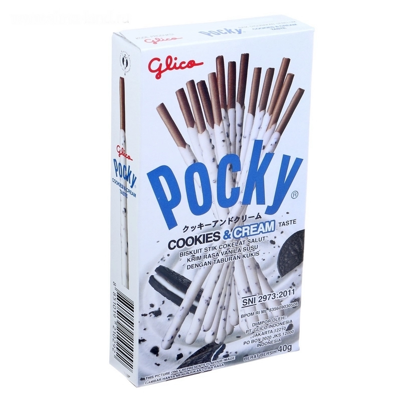 Японские палочки-печенье Pocky Glico Pocky, шоколадное печенье Оreo с кремом, 45 гр