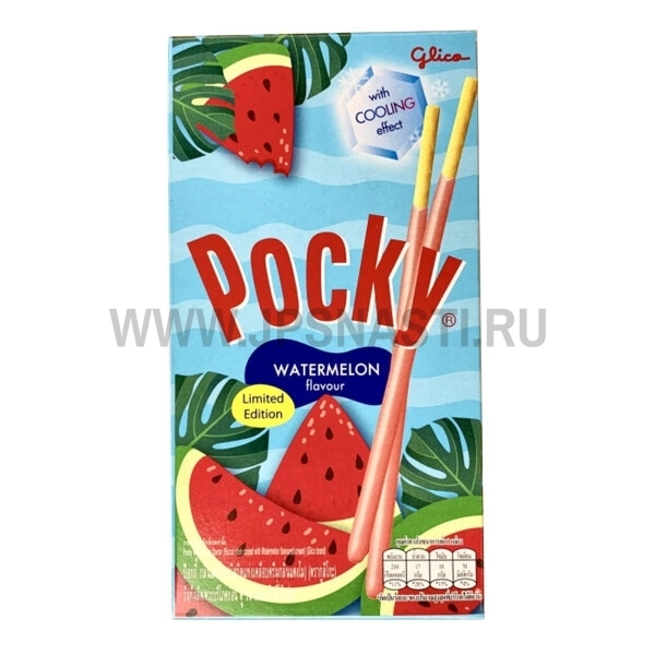 Японские палочки-печенье Pocky Glico Pocky, с арбузом, 120 г