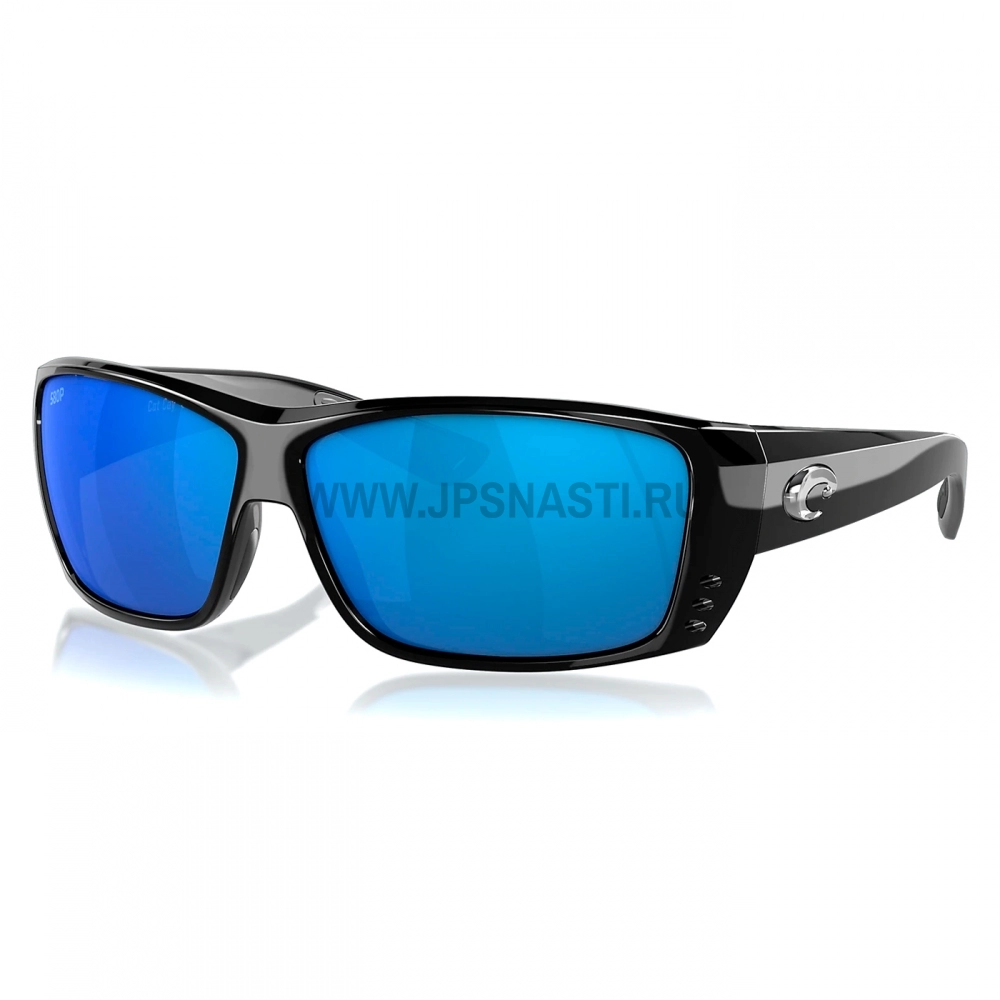 Очки поляризационные Costa Del Mar Cat Cay 580G, M, regular fit, matte black/blue mirror