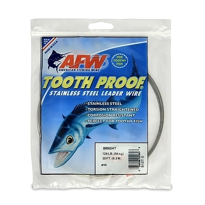 Поводковые материалы AFW Tooth Proof Stainless Steel Single Strand Leader Wire