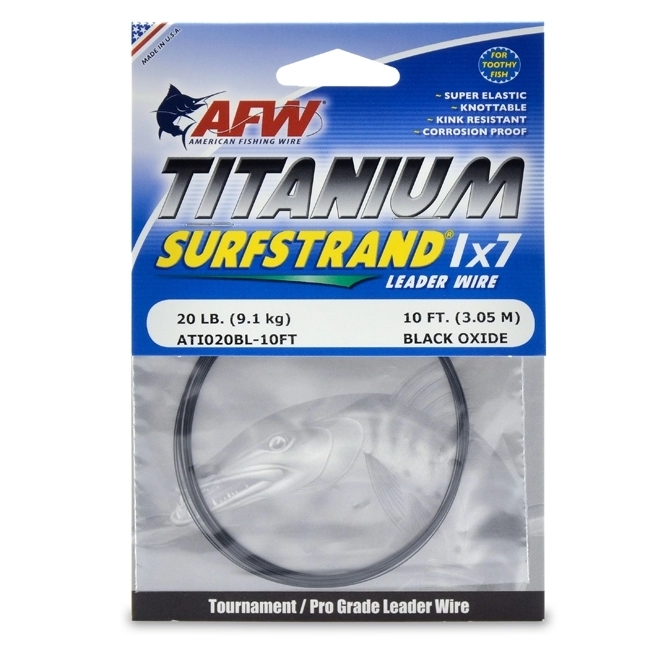 Поводковый материал AFW Titanium Surfstrand Bare 1x7 Leader Wire