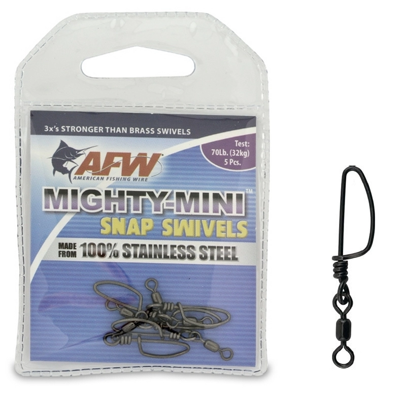 Застежки с вертлюгом AFW Mighty Mini Stainless Steel Snap Swivels