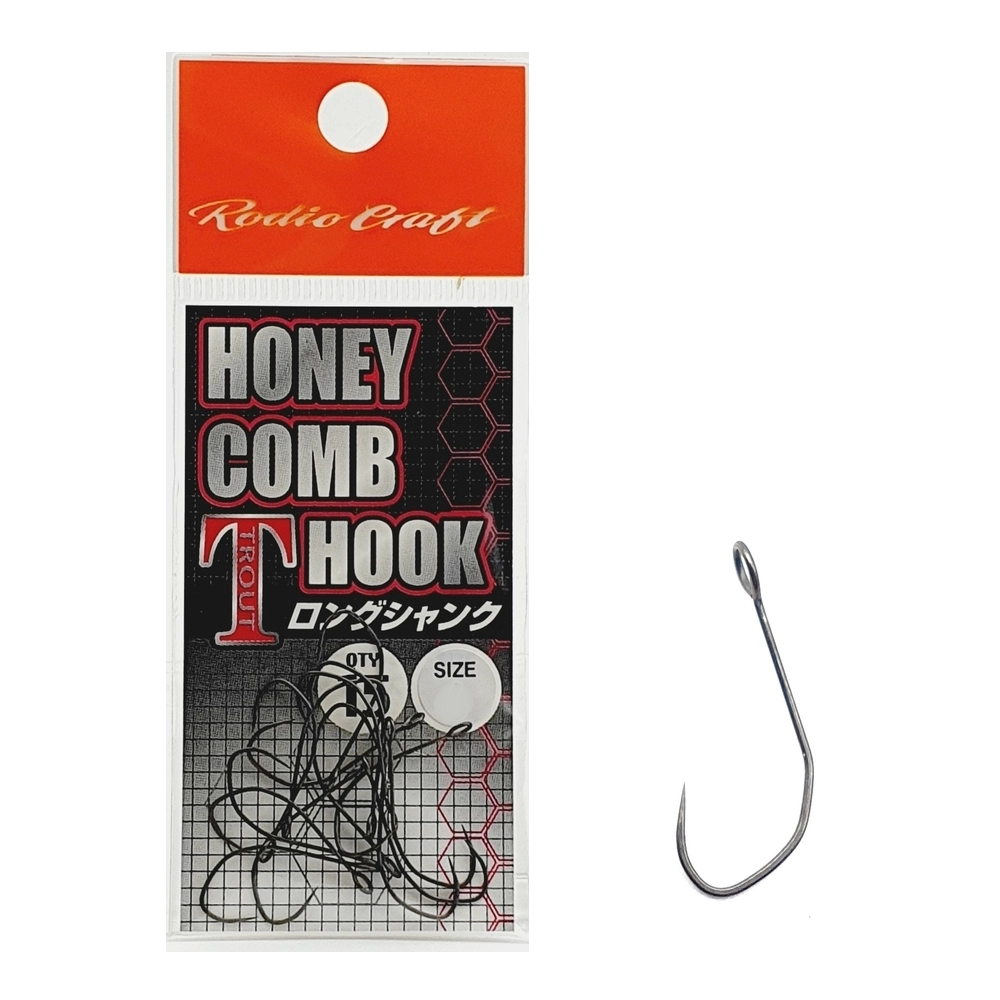 Крючки одинарные Rodio Craft Honey Comb T Hook Long Shank