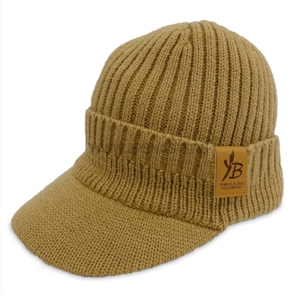 Утепленная шапка с козырьком Yamaga Blanks Knit Cap 2023 ver., Beige