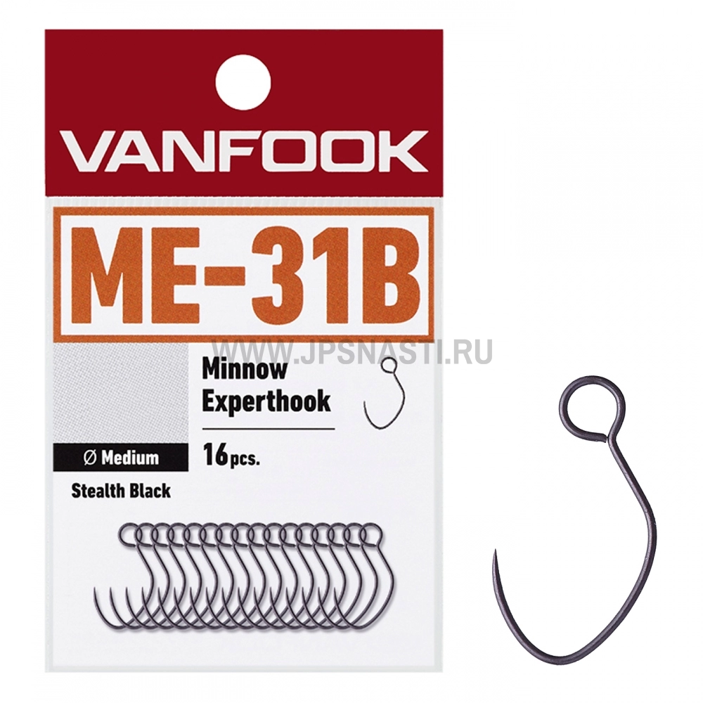 Крючки одинарные Vanfook ME-31B, Stealth Black, #5 - описание