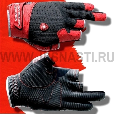 Перчатки без 3-х пальцев Moncross GN-301R, размер XL, красный