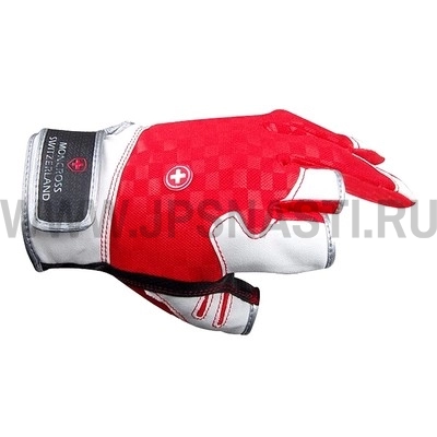 Перчатки без 3-х пальцев Moncross GG-301R, размер XL, красно-белый