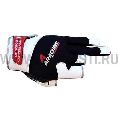 Перчатки без 3-х пальцев Moncross GN-301WB, размер XL, черно-белый