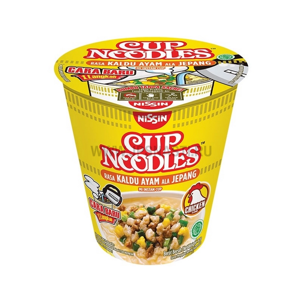 Лапша быстрого приготовления Nissin Noodle Cup Chicken, 67 г